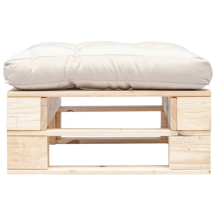 Divano da Giardino a Pallet e Cuscino Sabbia in Legno Naturalecod mxl 119259