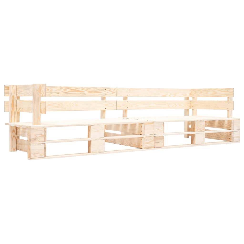 Divano da Giardino a 2 Posti su Pallet Naturale in Legno 277482