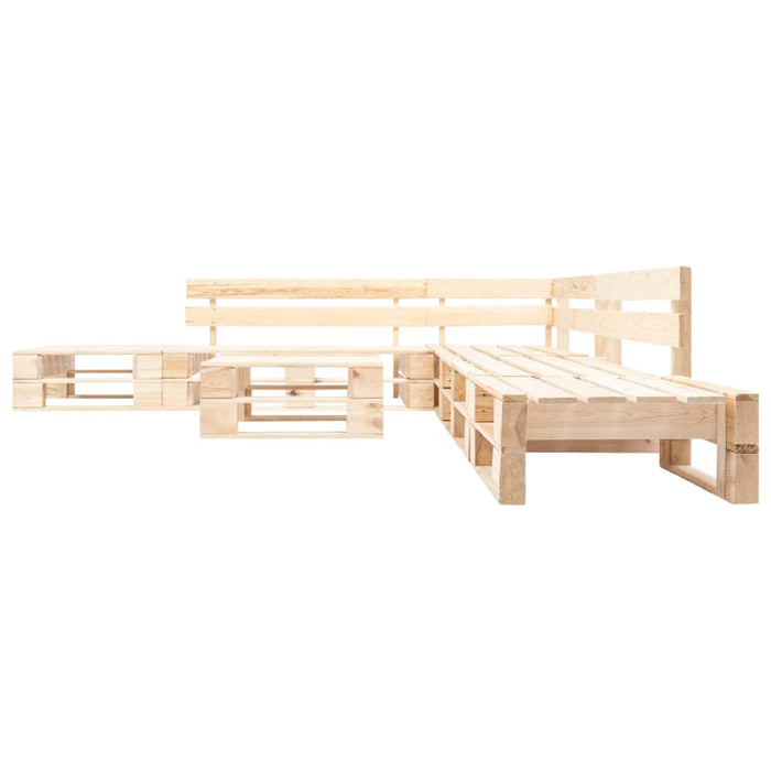 Set Divani da Giardino con Pallet 6 pz Naturale in Legnocod mxl 71287