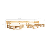 Set Divani da Giardino su Pallet 6 pz Naturale in Legno 277498