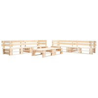 Set Divani da Giardino Pallet 6 pz con Cuscini Rossi in Legnocod mxl 71286