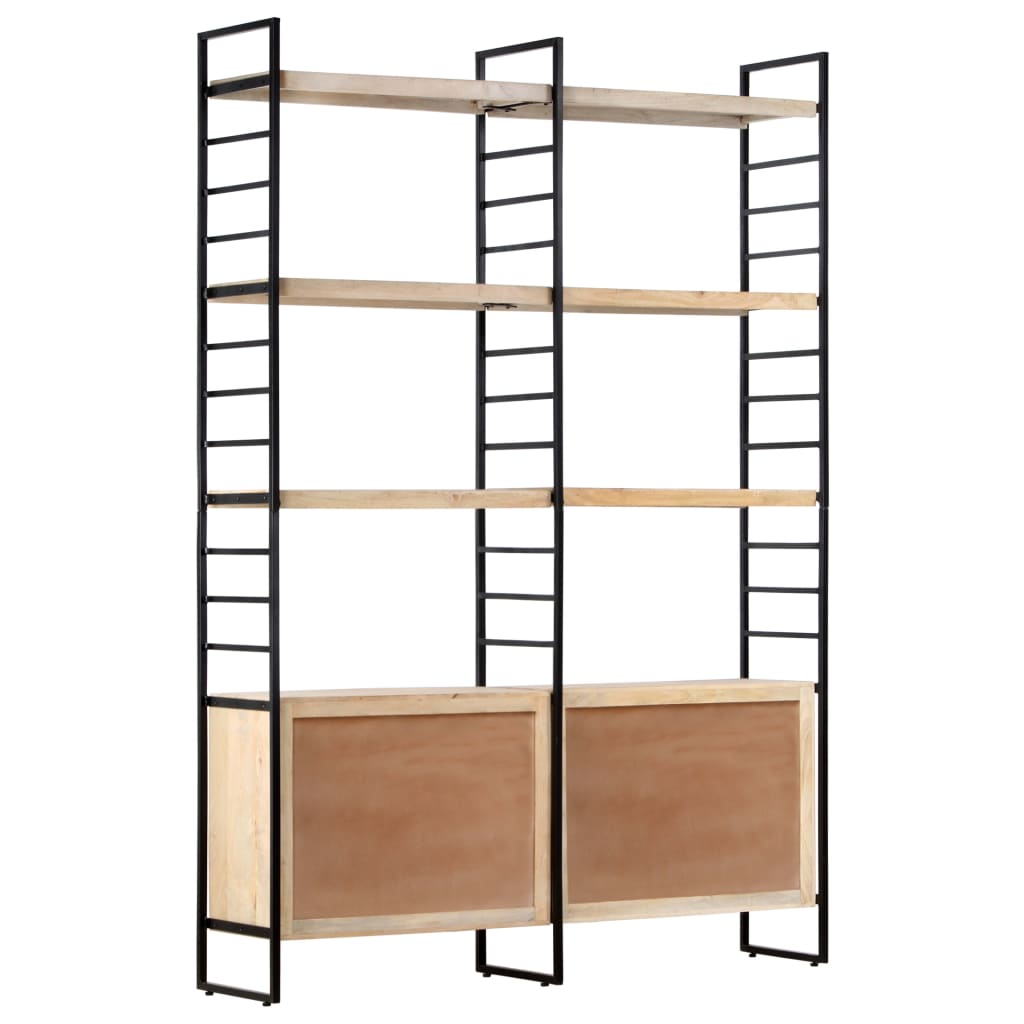 Libreria a 4 Livelli Legno Massello di Mango 124x30x180 cm 284417