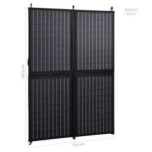 Pannello Solare Carica Batteria Pieghevole 100W 12V