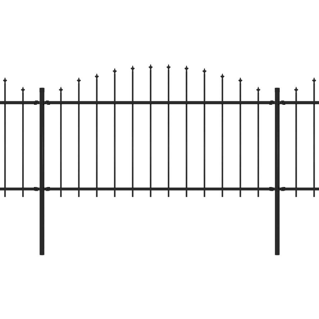 Recinto Giardino Punta a Lancia (1,25-1,5)x15,3 m Acciaio Nero 277738