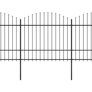 Recinzione Giardino Punta Lancia (1,5-1,75)x10,2m Acciaio Nera cod mxl 19127