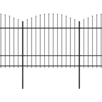 Recinzione Giardino Punta Lancia (1,5-1,75)x11,9m Acciaio Nera 277745