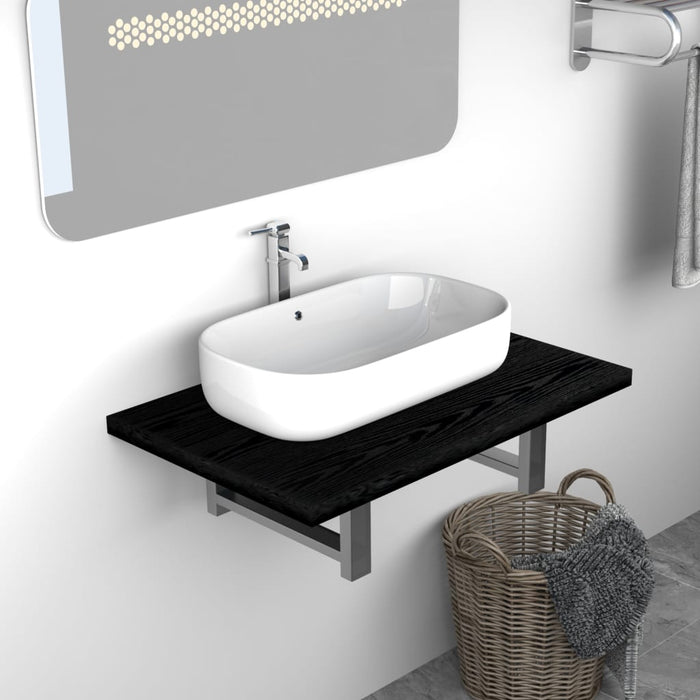 Mobile da Bagno Nero 60x40x16,3 cm 283807