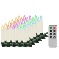 Candele Natalizie Senza Fili a LED con Telecomando 30 pz RGB 50987