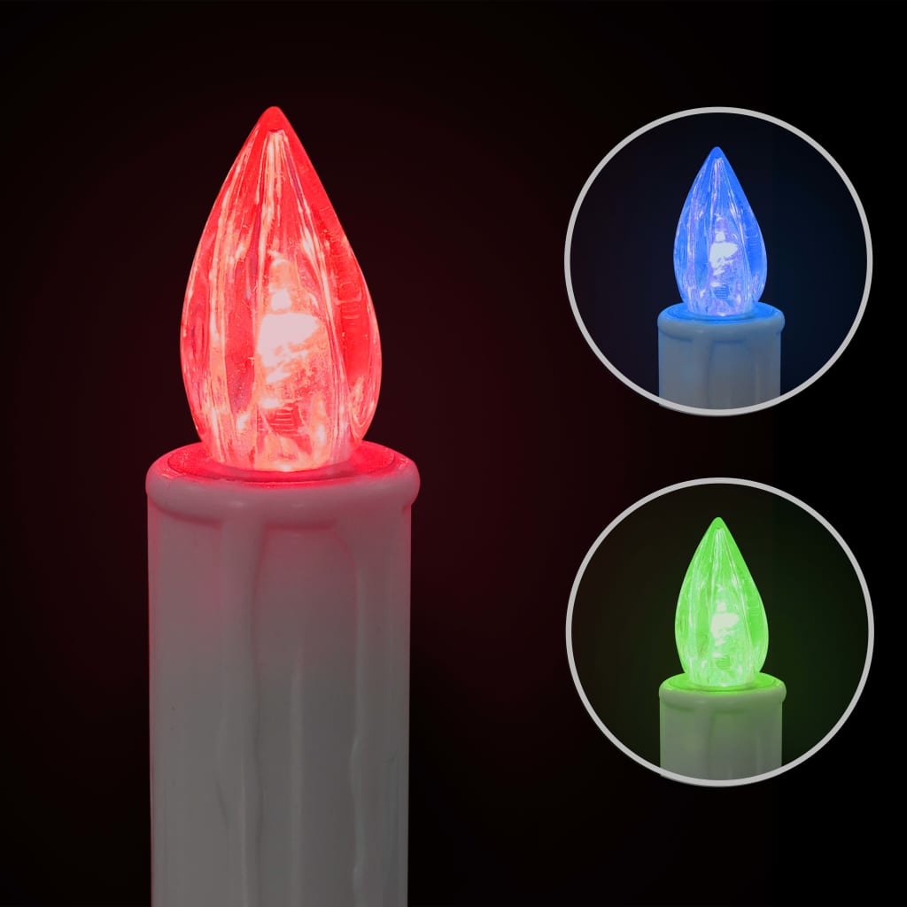 Candele Natalizie Senza Fili a LED con Telecomando 30 pz RGB 50987