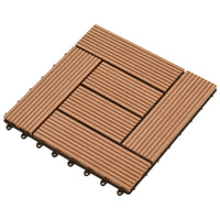 Piastrelle per Decking 22 pz 30x30cm 2mq in WPC Marrone  cod mxl 36092