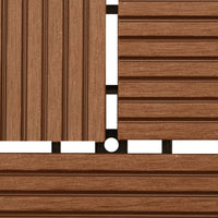 Piastrelle per Decking 22 pz 30x30cm 2mq in WPC Marrone  cod mxl 36092