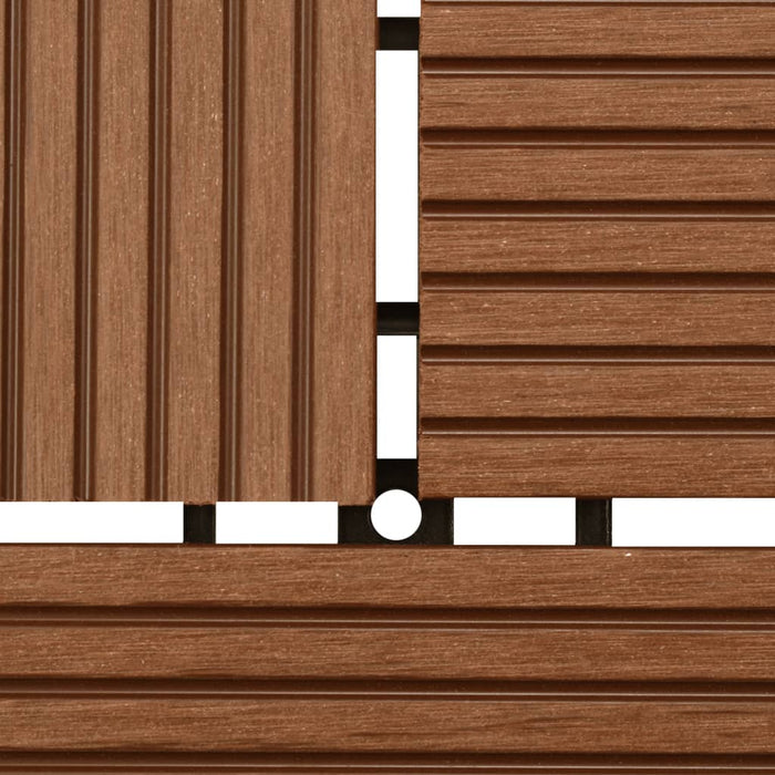 Piastrelle per Decking 22 pz 30x30cm 2mq in WPC Marrone  cod mxl 36092