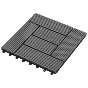 Piastrelle per Decking 22 pz 30x30cm 2mq in WPC Grigio cod mxl 49501