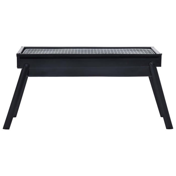 Griglia Barbecue da Campeggio Portatile in Acciaio 60x22,5x33cm