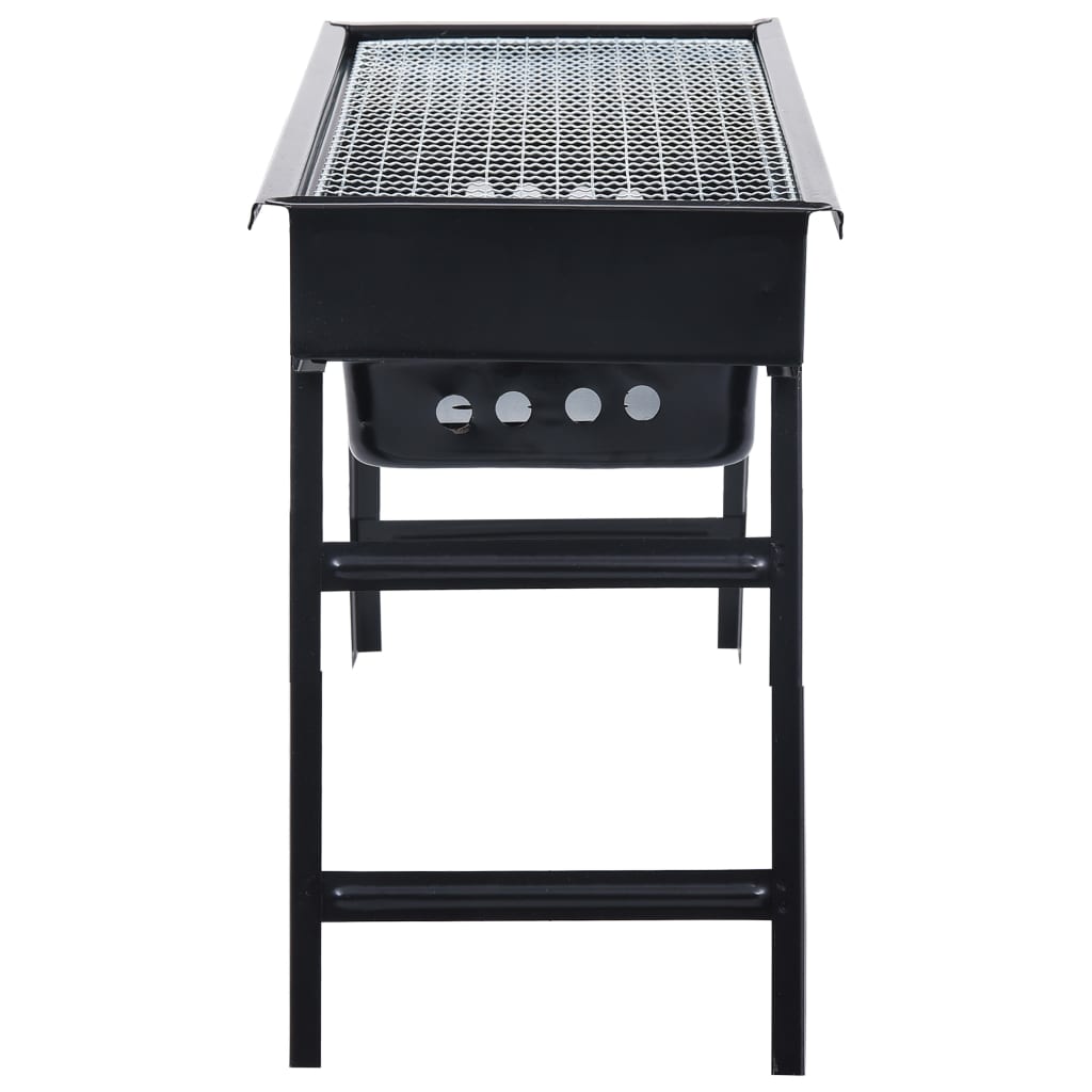 Griglia Barbecue da Campeggio Portatile in Acciaio 60x22,5x33cm