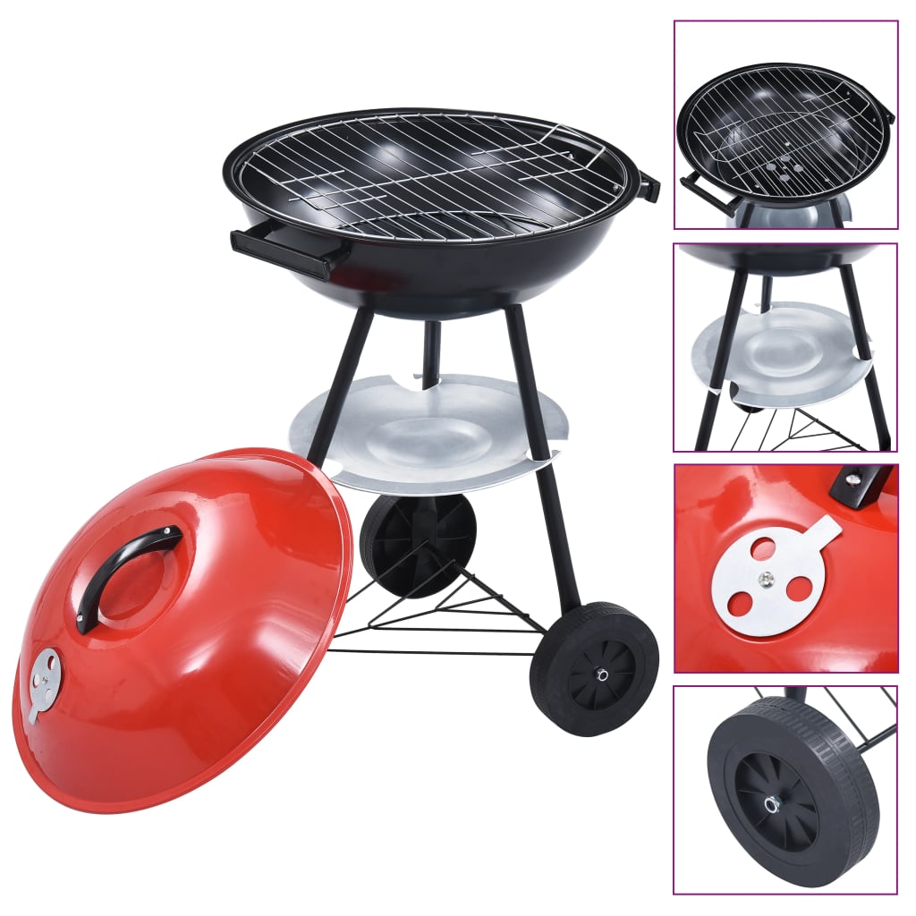 Barbecue a Carbone Kettle Portatile XXL con Ruote 44 cm 46611