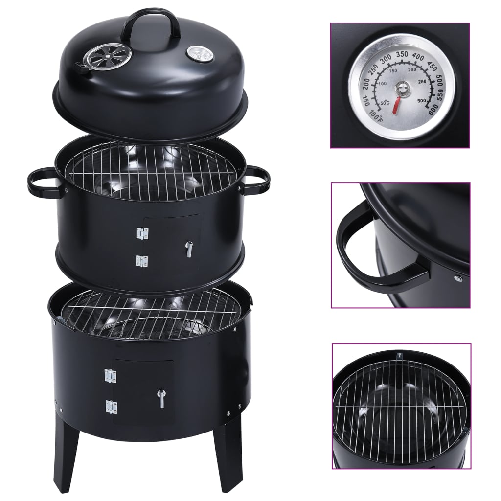 Griglia Barbecue a Carbone 3-in-1 40x80 cm cod mxl 23827