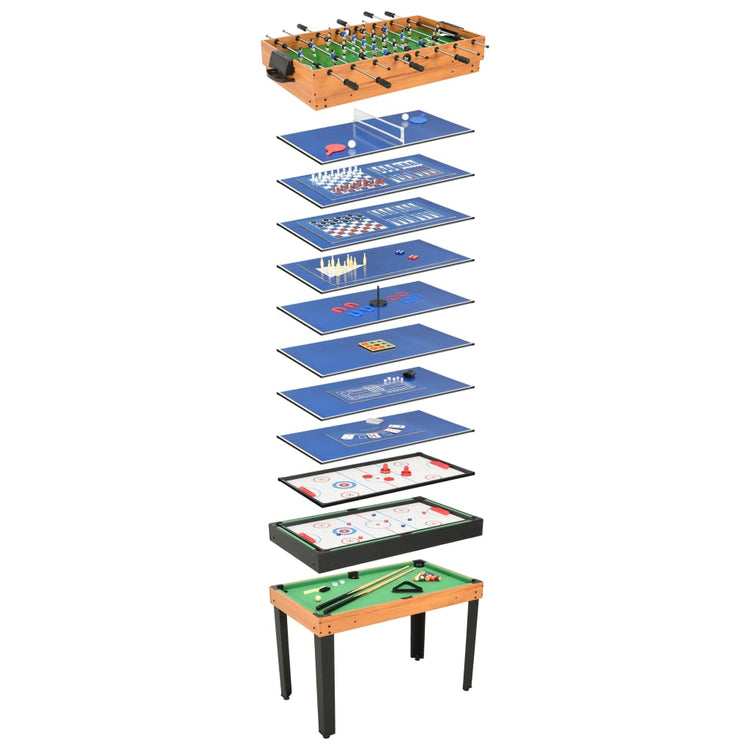 Set Giochi da Tavola 15-in-1 121x61x82 cm in Acero