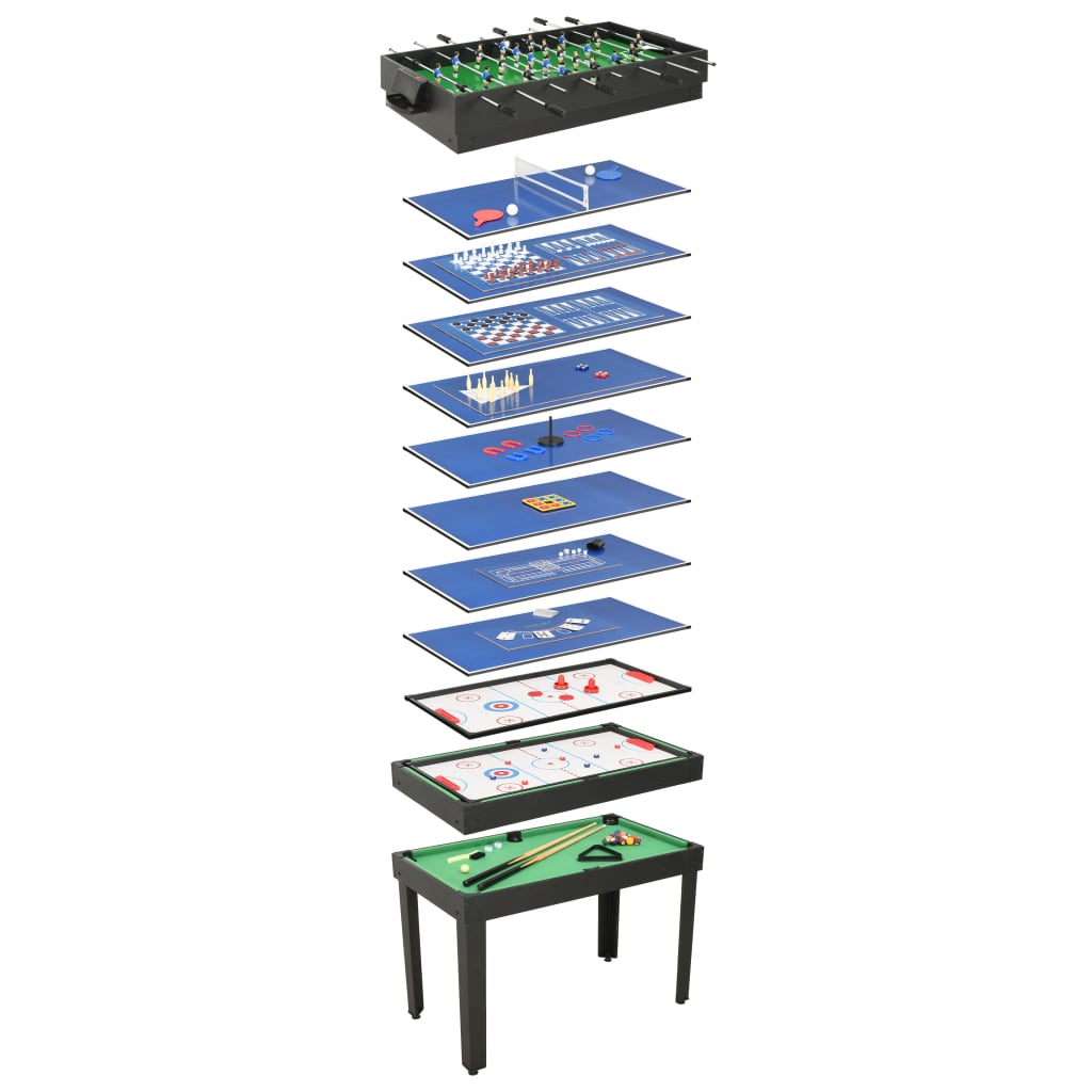 Set Giochi da Tavola 15-in-1 121x61x82 cm Nero 91945