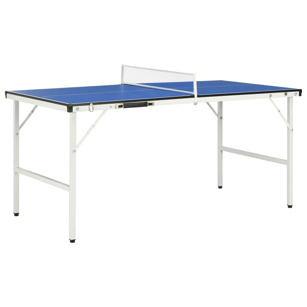 Tavolo da Ping Pong con Rete 5 Piedi 152x76x66 cm Blu 91946