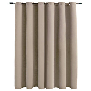 Tenda Oscurante con Anelli in Metallo Beige 290x245 cm cod mxl 62621