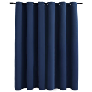 Tenda Oscurante con Anelli in Metallo Blu 290x245 cm 134453