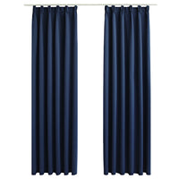 Tende Oscuranti con Ganci 2 pz Blu 140x225 cm 134455