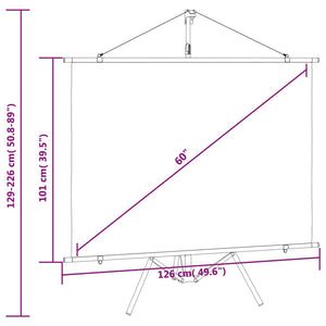 Schermo di Proiezione con Treppiedi 60" 4:3