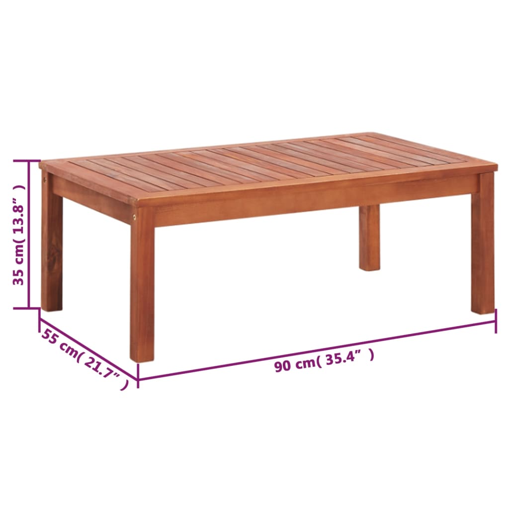 Set Divani da Giardino 4 pz in Legno Massello di Acacia 46343