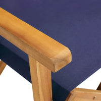 Sedia da Regista in Legno Massello di Acacia Blu cod mxl 15589