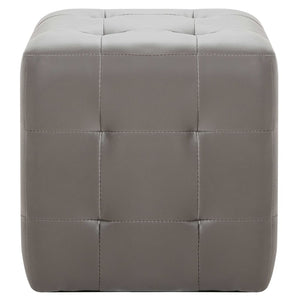 Pouf 2 pz Grigio 30x30x30 cm in Similpelle 278381