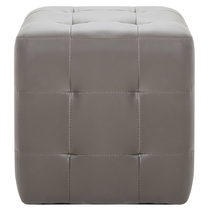 Pouf 2 pz Grigio 30x30x30 cm in Similpelle 278381