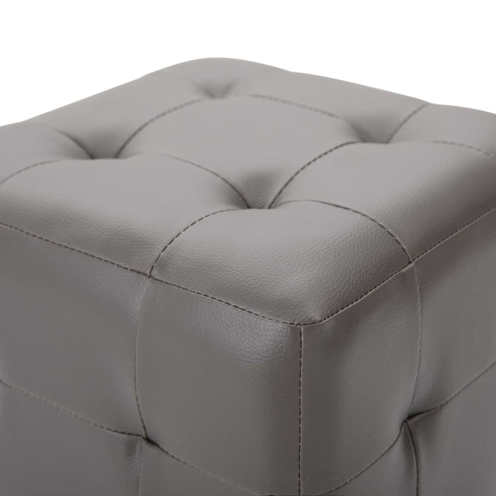 Pouf 2 pz Grigio 30x30x30 cm in Similpelle 278381