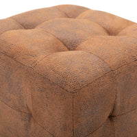 Pouf 2 pz Marrone 30x30x30 cm in Similpelle Scamosciata 278382