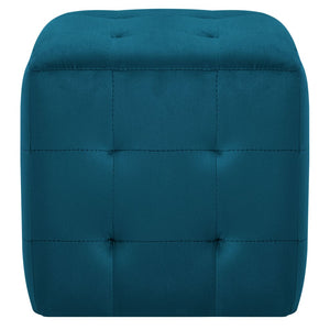 Pouf 2 pz Blu 30x30x30 cm in Velluto 278384