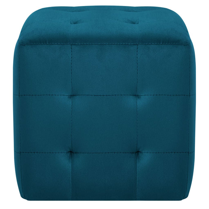 Pouf 2 pz Blu 30x30x30 cm in Velluto 278384