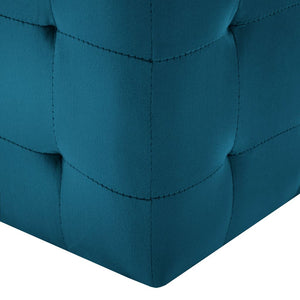 Pouf 2 pz Blu 30x30x30 cm in Velluto 278384