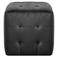 Pouf 2 pz Nero 30x30x30 cm in Velluto 278386