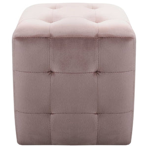 Pouf 2 pz Rosa 30x30x30 cm in Velluto cod mxl 63465