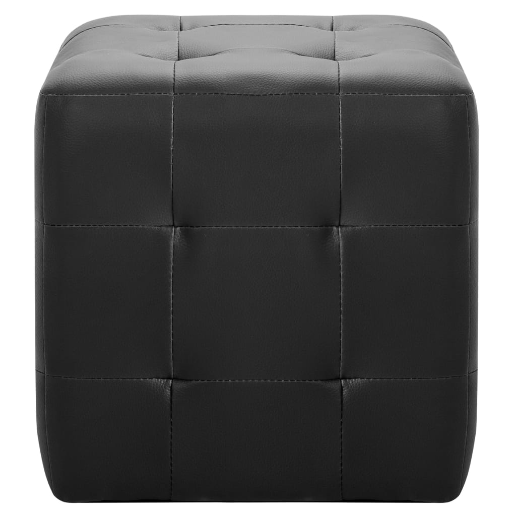 Pouf 2 pz Nero 30x30x30 cm in Similpelle 278390