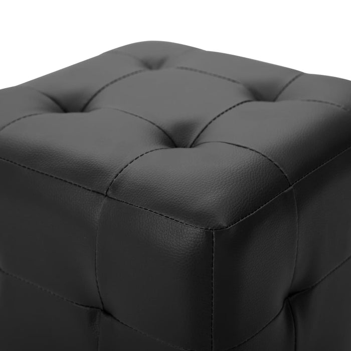 Pouf 2 pz Nero 30x30x30 cm in Similpelle 278390