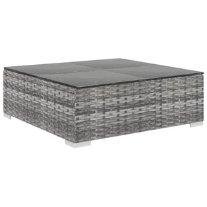 Set Divani da Giardino 11 pz con Cuscini in Polyrattan Grigio 46791