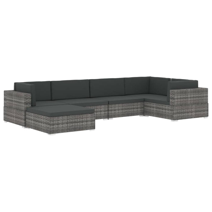 Seduta Centrale Modulare 1 pz con Cuscini in Polyrattan Marrone cod mxl 78128