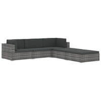 Seduta Centrale Modulare 1 pz con Cuscini in Polyrattan Marrone 46793