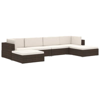 Seduta Centrale Modulare 1 pz con Cuscini in Polyrattan Nero cod mxl 60977