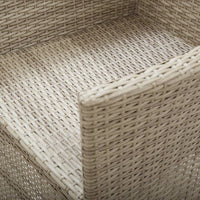 Sedie da Giardino Reclinabili 2 pz con Cuscini Polyrattan Beige 46046