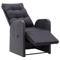 Set da Bistrot 3 pz con Cuscini in Polyrattan Nero cod mxl 42524