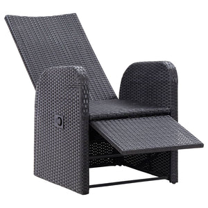 Set da Bistrot 3 pz con Cuscini in Polyrattan Nero cod mxl 42524