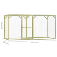 Pollaio 1,5x3x1,5 m in Legno di Pino Impregnato cod mxl 53636