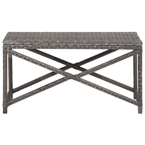 Panchina da Giardino 80 cm in Polyrattan Grigio cod mxl 45923